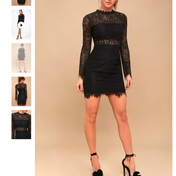 Lulus Dresses & Skirts - Lulu's Appetite for Seduction Black Lace Dress
